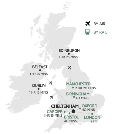 Map with Cheltenham location